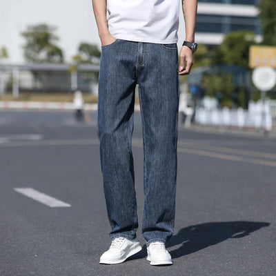 Men's Jeans American High Street Micro-flared Jeans Summer Slim Fashion Brand Pants Retro Washed Straight Pants 2025