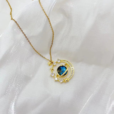 Collares Para Mujer Delicate and Beautiful Starry Pendant Necklace With Micro-Inlaid Zirconium Luxury Pendants Кулон