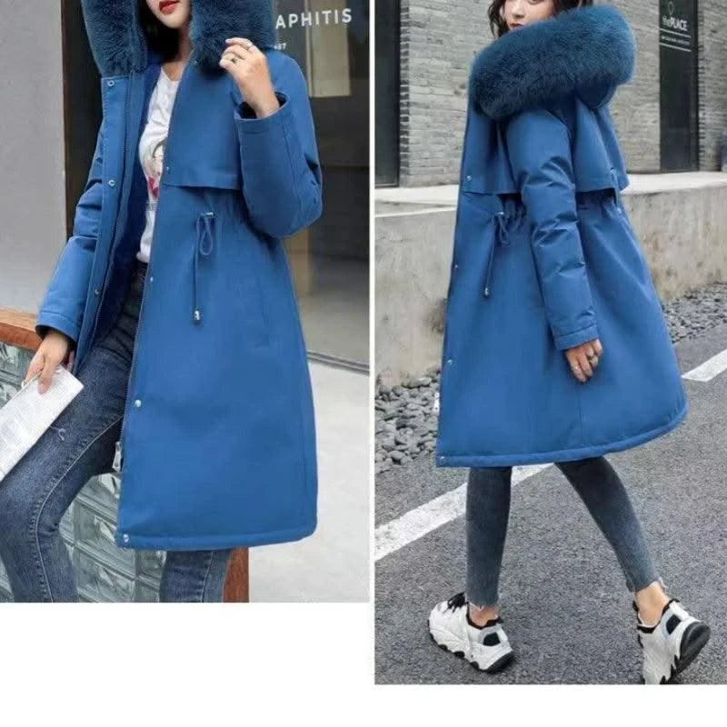Women's Winter Hodded Fleece Padded Jacket Windbreaker Office Lady In Coats & Jackets Outerwear