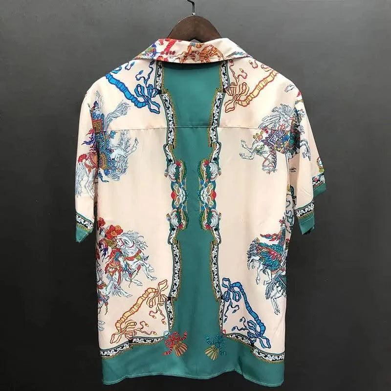 Men Hawaiian Shirts Streetwear Vintage