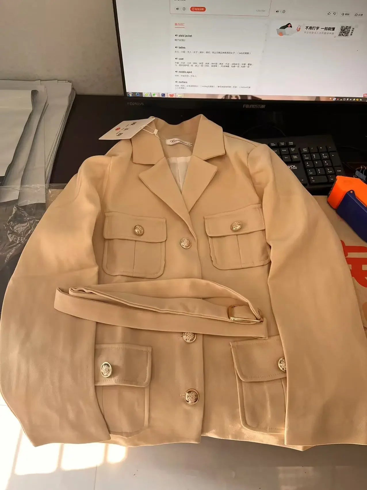 Women's Blazer Coat New 2025 Autumn Long Sleeve Casual Single Breasted Elegant Office Waist Ladies Suit Jacket lady Outerwear