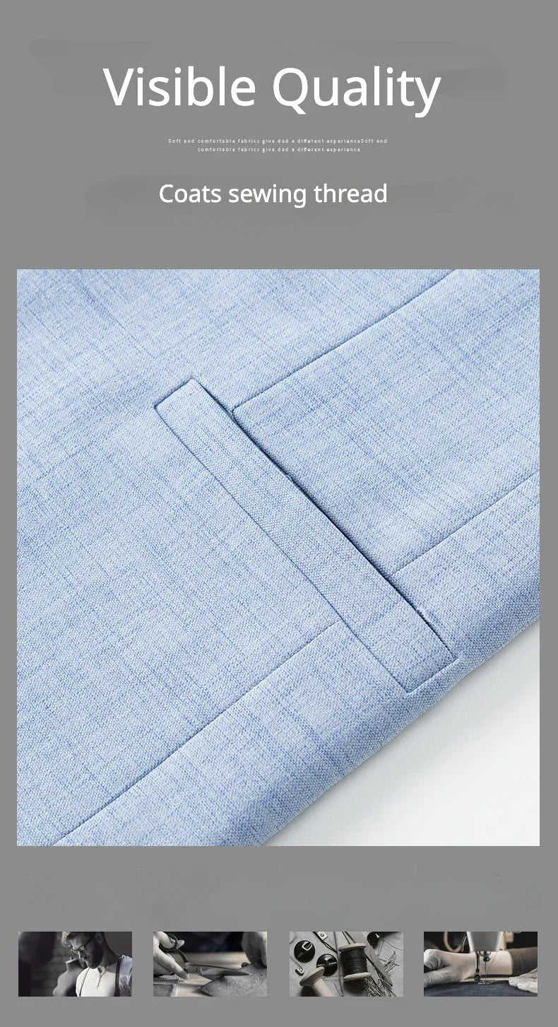 Spring Autumn Men's Blazer Luxury Plaid Jacquard Casual Suit Jacket Gray Blue Beige Loose Male Coat Costume Homme