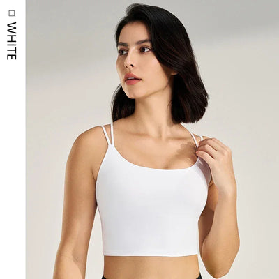Women's sexy yoga undershirt Outdoor beautiful back training clothes Fashion sling bra Sports underwear With Coasters