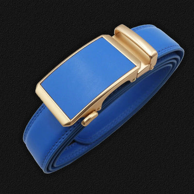 Men Black Strap Waistband Genuine Leather Automatic Buckle Belts |  Belts for Business