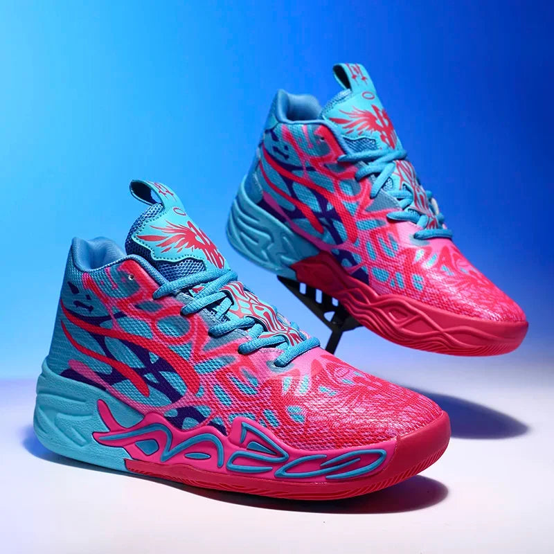 Basketball Shoes for Men Soft Lightweight Training Field Anti Slip Shock-Absorbing Breathable Cofmortable High-top Sneaker Man