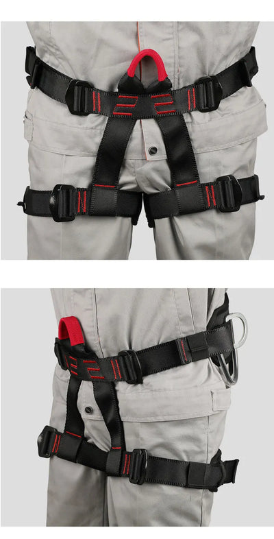 Professional Outdoor Harness Rock Climbing Half-Body Harnesses Waist Support Safety Belt Aerial Survival Mountain Tools