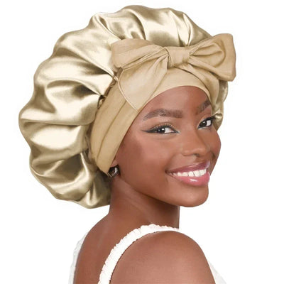 Satin Bonnet Silk Bonnet Adjustable Bonne For Sleeping Hair Bonnet With Tie Band Bonnets For Women Men