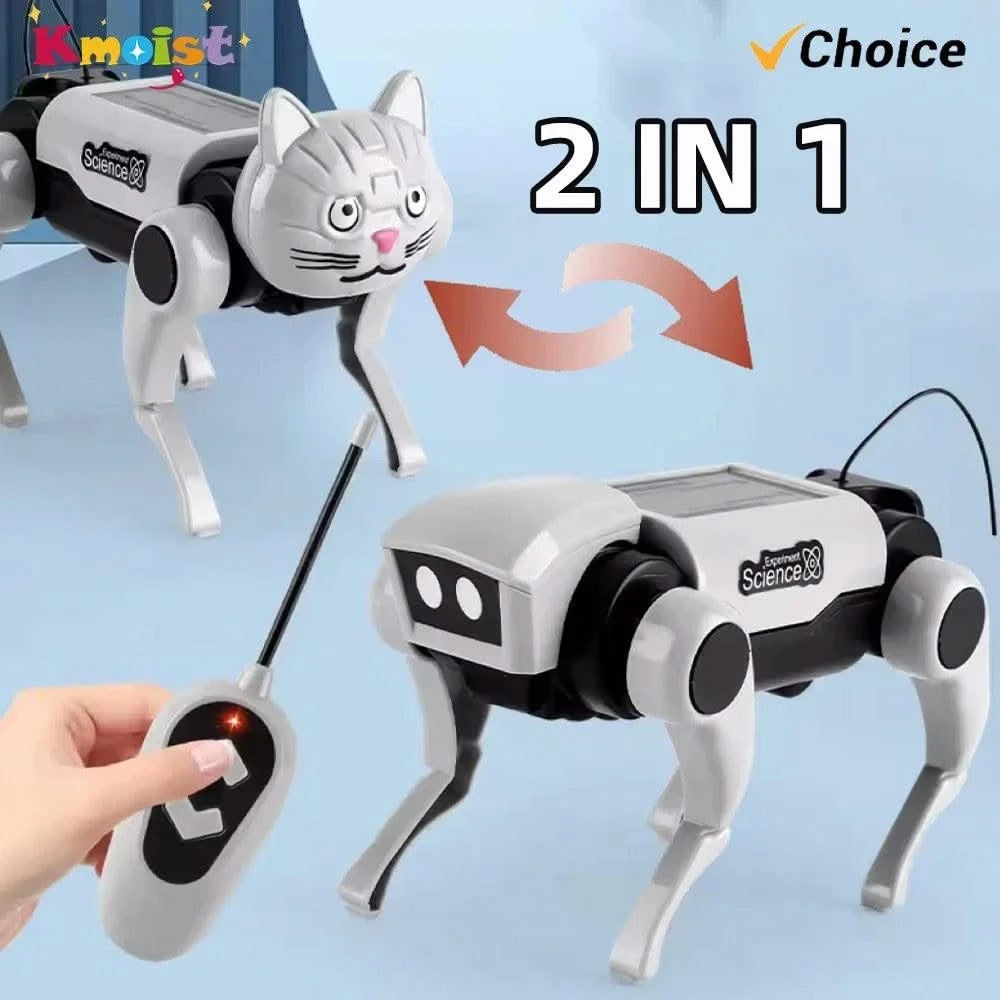 Children's Remote Control Mechanical Robot Dog, Toy Science, Teaching,  DIY Assembling Model Electric Set Toys for Boys Kids