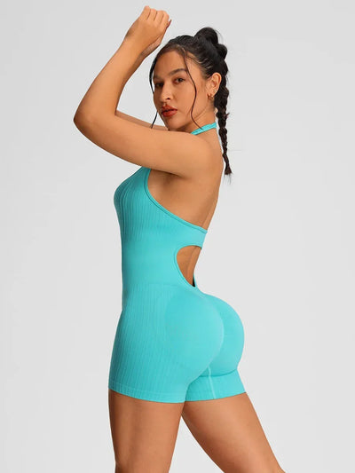 Summer Rompers Sportswear Woman Gym Combi-pants Women Jumpsuits Sport Yoga Clothes Female Fitness Overalls Shorts Bodysuit