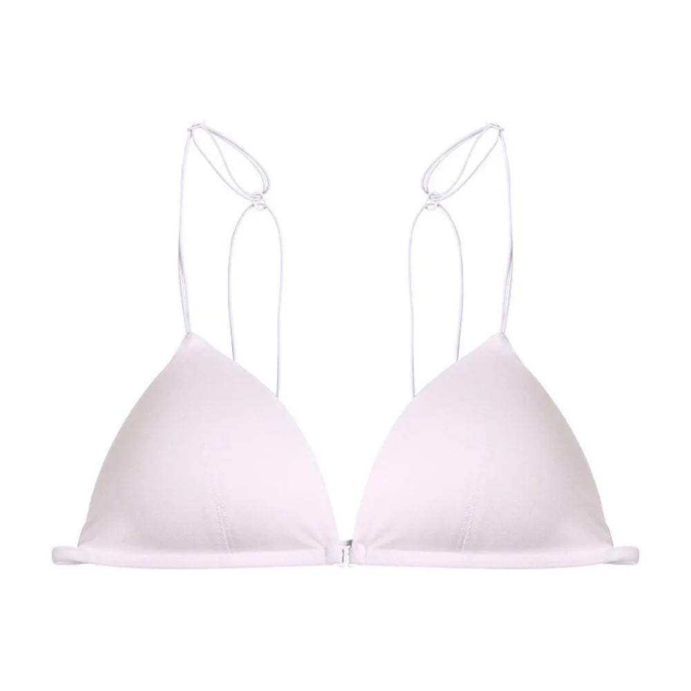 Breathable Triangle Bras for Women Beauty Back Push-up Wireless Bra Thin Strape Lingerie French Style Bra Girls