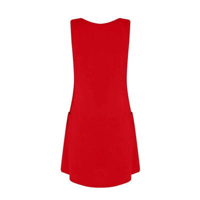 Womens Summer Dresses Plain Loose V Neck Sleeveless Sundresses Swimsuit Coverup With Pockets Vestidos Para Mujer платье женское