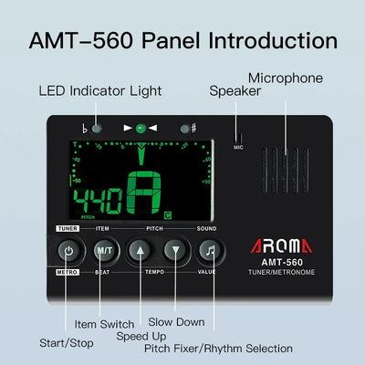 Metronome Tuner for All Instruments - Guitar, Bass, Violin, Ukulele, Trumpet, Chromatic, Clarinet, Flute  Tone Generator