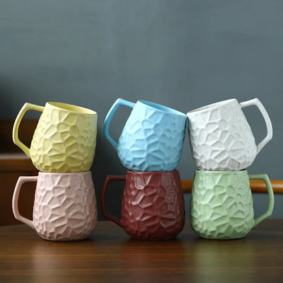 Ceramic Mug with for Home Use High Aesthetic Value for Breakfast Couple's Water Cup Design