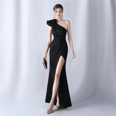 Women's Elegant Dresses for Prom Party Dress Evening Formal Gala Woman Luxury Special Events Occasion Chic Simple Satin 2024