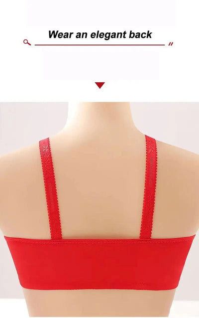 Lace Embroidery Bra Women Front Closure Underwear Wireless Bras Lady Push Up Brassiere Breathable Thin Female Bralette Lingerie