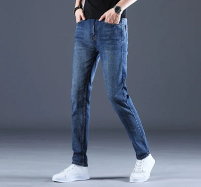 Men's Jeans Casual Skinny New Spring and Autumn Pants Straight Stretch Blue Big Size Fashion Good Quality Trousers for men