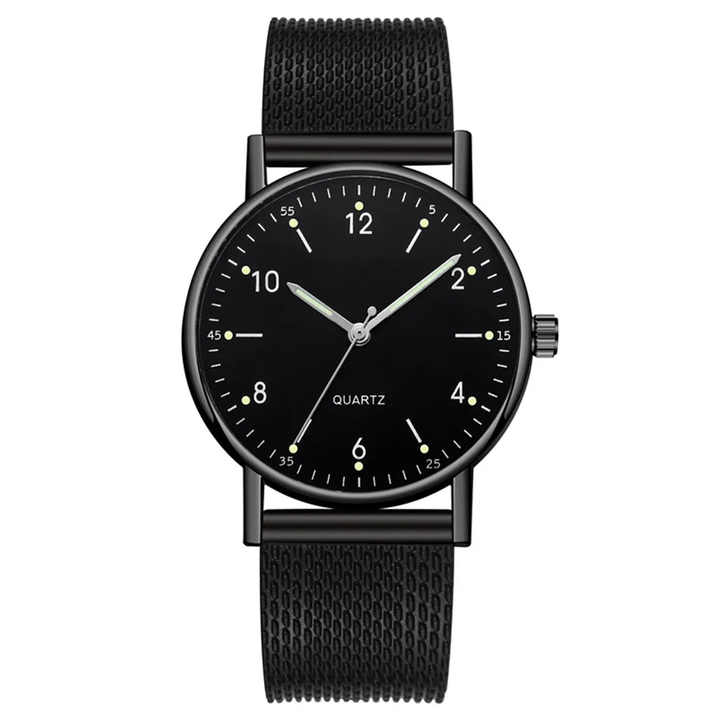 Women'S High-End Quartz Watch Casual Non-Waterproof Stainless Steel Luminous Dial Leather Steel Ladies Watch Luxury Fashion