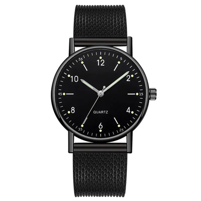 Women'S High-End Quartz Watch Casual Non-Waterproof Stainless Steel Luminous Dial Leather Steel Ladies Watch Luxury Fashion