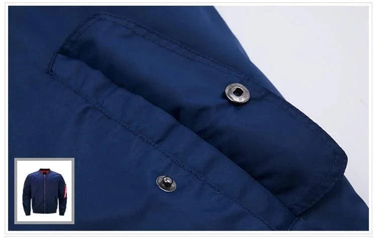 bomber jacket Bomber Jackets Men Casual Solid Zipper Pilot Jacket Green New Slim Fit Male Coats Mens Military New pilot Air men