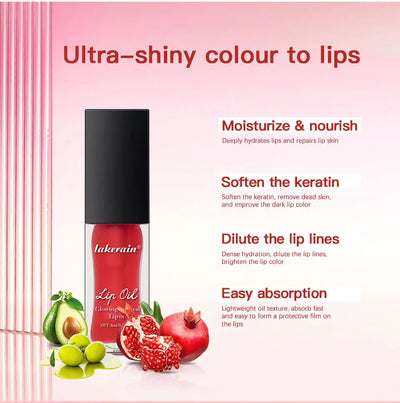 Glow Reviver Lip Oil Nourishing Tinted Lip Oil For A High-shine Finish Infused With Apricot Oil Rose Colors  Mirror Moisturizing