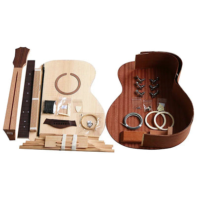 acoustic guitar DIY Kit folk ballad single guitar accessories package spruce solid wood side back plywood Rosewood fingerboar