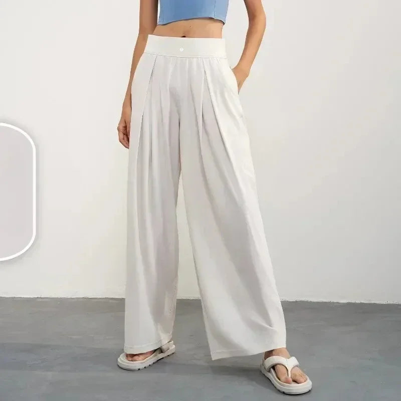 High-waisted wide-leg pants women summer new running yoga fitness pants