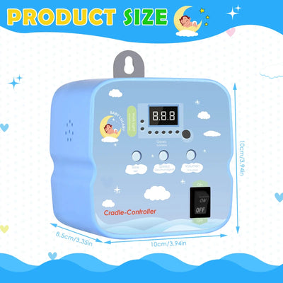 Babyschaukel-Controller Electric Baby Swing Controller,2 Spring,Remote Control, Motor Spring Bracket, Adjustable Timer, No Noise