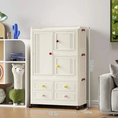 Home bedroom, children's storage cabinet, multi-layer snack cabinet, multifunctional large capacity dust-proof storage box