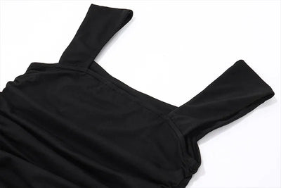 WhereMery Elegant Slip Long Dresses Sexy Women Ruched Bodycon Solid Maxi Dress Spring Y2K Summer Temperament High-waist Vestidos