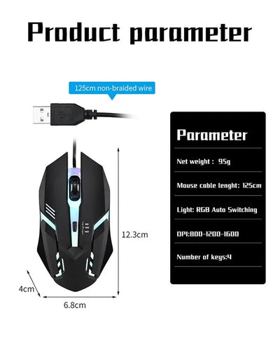 VIKEOFN Latest High Quality Ergonomic Design Gaming Mouse Desktop Computer Laptop USB Backlit Mouse Manufacturers Hot Sale