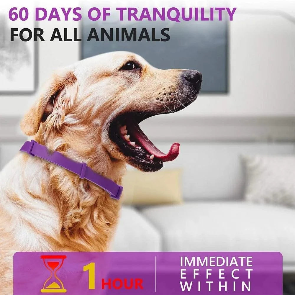 Pet Calming Collar For Cats Dogs Adjustable Anxiety Pheromone Reducing Pet Collar Lasting Natural Calm Relax Soothing Collars