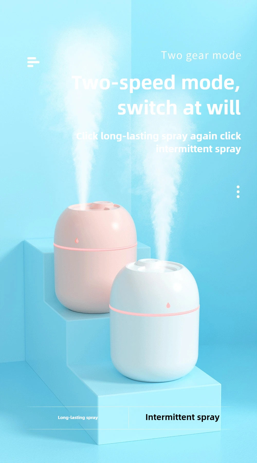 Car Diffuser Humidifier Auto Air Purifier Air Freshener with Colorful Atmosphere Lamp For Car Aromatherapy Diffuser Fresh