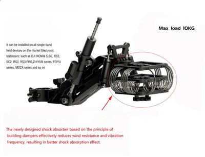HONGTOO 10KG 2-Axis 3-Axis Shock Absorbing Arm Dampener Camera Stabilizer Video Vibration Damper for DJI RS2 RS3 PRO RS4 Gimbal