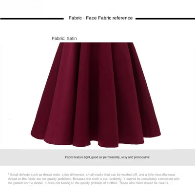 2024 New Vintage Women Summer Dresses Off Shoulder V-Neck Retro 50s 60s Elegant Dress Sexy Rockabilly Party Dress Midi Vestidos