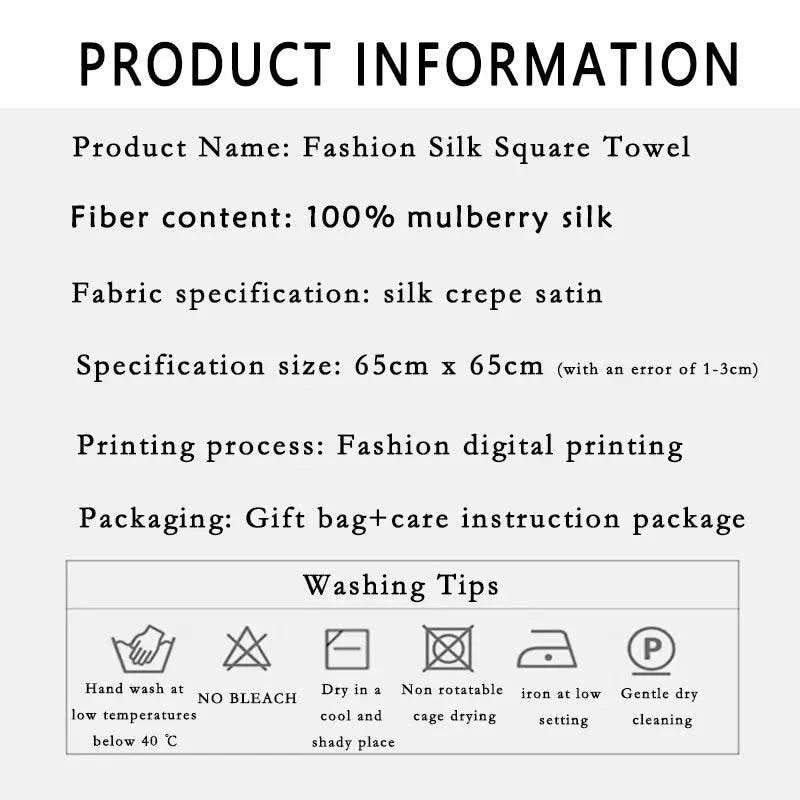 Nordic style square scarf, autumn and winter silk scarf