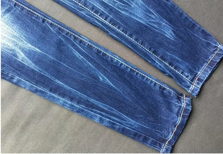 Women's Tight Denim Pencil Pants, Low Waisted Jeans, Tied Dyeing Women Jeans