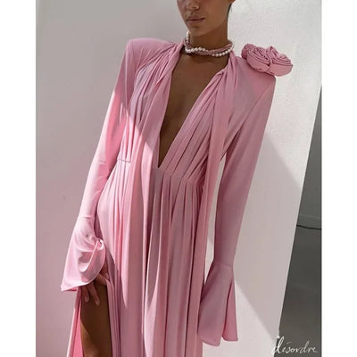 Luxurious Women Party Evening Dress Elegant 3D Floral Off Shoulder Corset Cocktail Gala Dress Graduation Wedding Foraml Prom