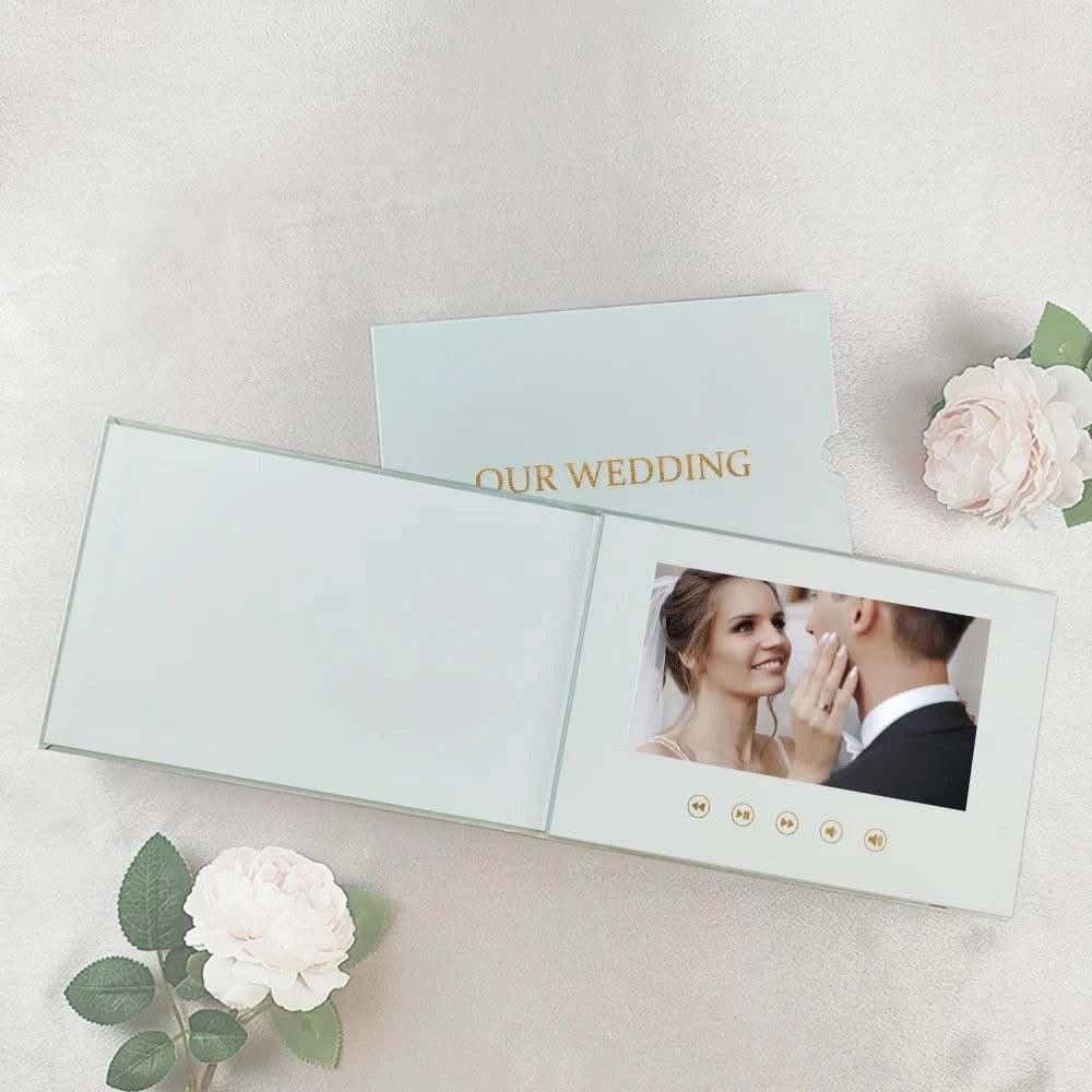 Linen Bound Video Book Wedding Video Album Up to 3 hours of video