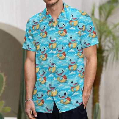 Summer Men's Shirt Cute Animal Print  Shirt