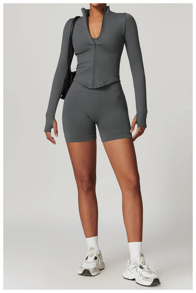 Seamless Athletic Wear Women's Clothes 2 Pieces Yoga Set Workout Sportswear Gym Clothing High Waist Leggings Fitness Sports Suit