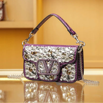Chic Women's Crossbody Bag Leather Shoulder Handbag Designer Tote Purse Ladies Modern Elegant