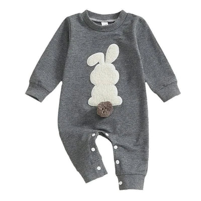 Rabbit  Embroidered Jumpsuit for Infants and Young Children  |Spring Easter | Long Crawling Clothes