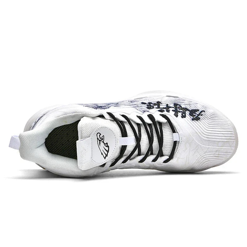 Basketball shoes men wear absorbing shock rebound sports actual combat college students training shoes new high-top combat boots