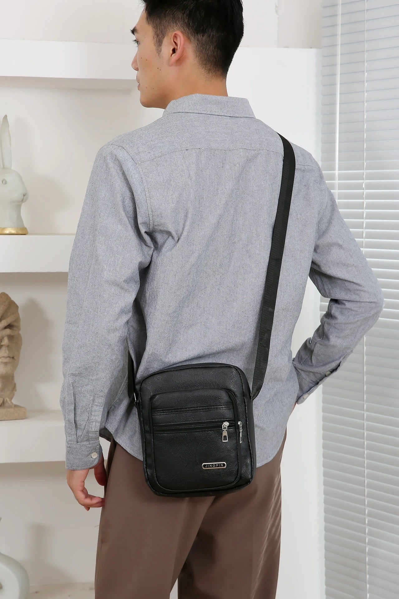 Men Nylon Shoulder Bag Messenger Bag Casual Waterproof Nylon Zipper Pocket Handbag Fashion Tote Travel Male Crossbody Bags