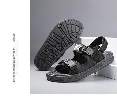 Men Sandals 2024 Trending Men's Luxury Sandals Man Summer 2024 Shiatsu Slippers Flat Sandal Beach Shoes Platform Sandals. Mens