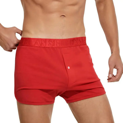 2024 Men's Cotton Jersey Boxer Short Loungewear Underwear Loose Fit Underpants Sleepwear Shorts Boxers for Men