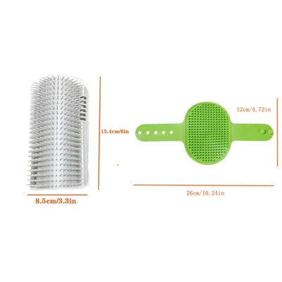 Cat Scratcher Massager Pet Hair Removal Massage Comb Kitten Wall Corner Self Cleaning Rubbing Grooming Brush Cats Accessories