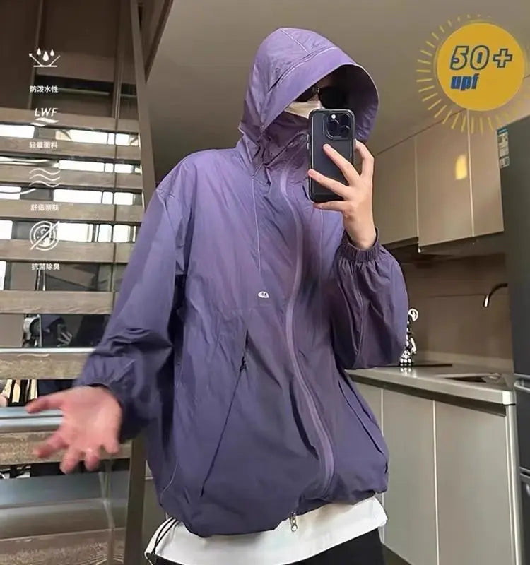 Summer New Fashion Women's Jacket Beach Thin Sunscreen UV Protection Coat 2023 Female Long Sleeve Hooded Jackets Outerwear Tops