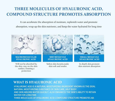 15ml Hyaluronic Acid for Face Serum Moisturizing Whitening Facial Essence Face Cream Repair Anti Aging Lifting Firming Skin Care
