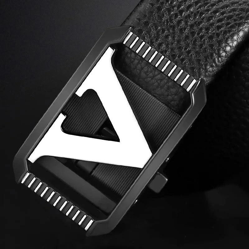 Men's Designer High quality Genuine Leather Belts Letter 'V' | Classic Exquisite Waist Strap